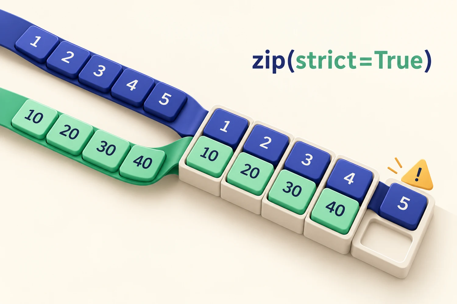 Zip в Python: соединение последовательностей и проверка длины через strict