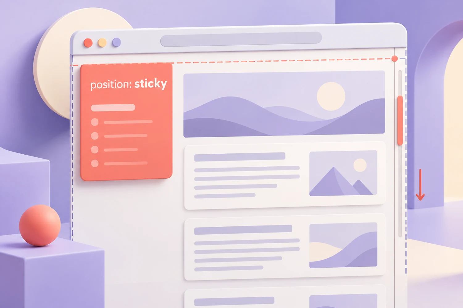 Position sticky в CSS: отступ, прокрутка и границы контейнера